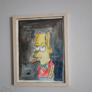 Framed Art Print with Cartoon Character